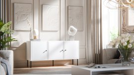 Komoda Palazzo Bis 150 (3D) - bela 