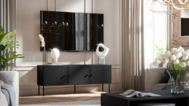 TV komoda Palazzo Bis 150 (3D) - črna 
