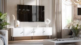TV komoda Palazzo Bis 200 (4D) - bela