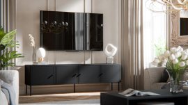 TV komoda Palazzo Bis 200 (4D) - črna 