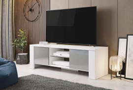 TV komoda West - bela/siva