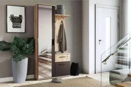 Komplet za hodnik Lux - artisan hrast/črna