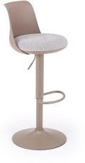 Barski stol H127 - cappuccino/siv