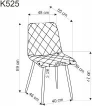 Halmar - Jedilniški stol K525 - moka