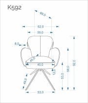 Halmar - Jedilniški stol K592 CS - temno bež/kašmir