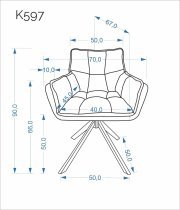 Halmar - Jedilniški stol K597 - bež