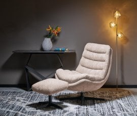 Fotelj z oporo za noge Olympic - cappuccino