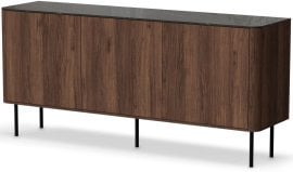 Komoda Solano KM-1 - oreh warmia/črn marmor