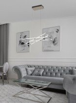 Candellux - Viseča stropna svetilka Kseros 35W LED 4000K Silver/Grey 