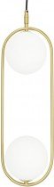 Candellux - Viseča stropna svetilka Cordel 2x28W G9 Brass