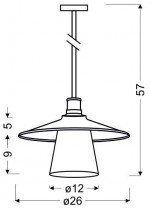 Candellux - Viseča stropna svetilka Loft 1x60W E27 Black
