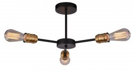 Candellux - Viseča stropna svetilka Goldie 3x60W E27 Black Patina