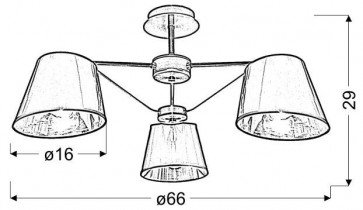 Candellux - Viseča stropna svetilka Cortez 3x40W E14 Patina