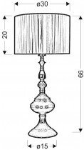 Candellux - Namizna svetilka Gillenia 60cm 1x60W E27