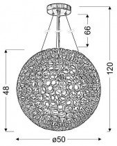 Candellux - Viseča stropna svetilka Abros 50 1x60W E27 Copper