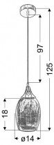 Candellux - Viseča stropna svetilka Marina 14 1x60W E27