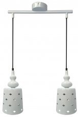 Viseča stropna svetilka Hamp 2x60W E27 White