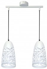 Candellux - Viseča stropna svetilka Sabrin 2x60W E27 White