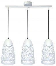 Candellux - Viseča stropna svetilka Sabrin 3x60W E27 White