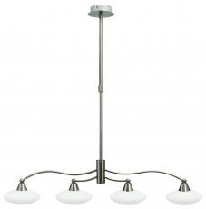 Viseča stropna svetilka Elisa 4x40W G9 Satin-Nickel 