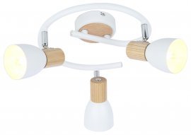 Stropna svetika Anabel 2 Spiral 3x25W E14 White Wood 