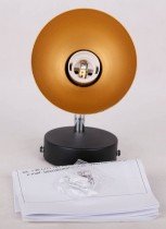 Candellux - Stenska svetilka Diso 1x40W E27 Black Gold 