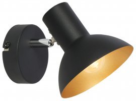 Candellux - Stenska svetilka Diso 1x40W E27 Black Gold 
