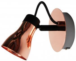 Candellux - Stenska svetilka Angus 1x50W GU10 Black+Copper