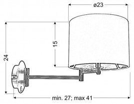 Candellux - Stenska svetilka Teroso Alexia 1x40W E14 Chrome 