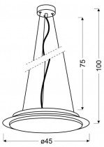 Candellux - Viseča stropna svetilka Danua 45 18W LED