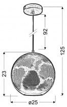 Candellux - Viseča stropna svetilka Bene 25 Sphere S 1x60W E27 Openwork White