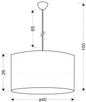 Candellux - Viseča stropna svetilka Simona-2 3x40W E14 Black