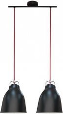 Viseča stropna svetilka Pensilvania 20 2x60W E27 Black Mat