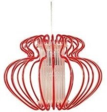 Candellux - Viseča stropna svetilka Imperia 1x60W E27 450x330  Red 