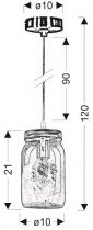 Candellux - Viseča stropna svetilka Jars 1x40W E14 Orange