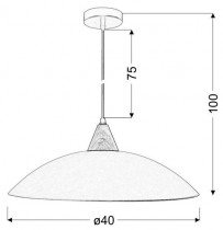 Candellux - Viseča stropna svetilka Otriks 40 1x60W E27