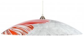 Candellux - Viseča stropna svetilka Spring 40 1x60W E27 Red