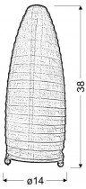 Candellux - Namizna svetilka Papirus 1x40W E14 Yellow 