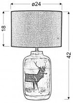 Candellux - Namizna svetilka Walia 2 42cm 1x60W E27 Silver 