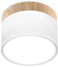 Stropna svetilka Tuba 9W LED 4000K 8,8cm White/Wood