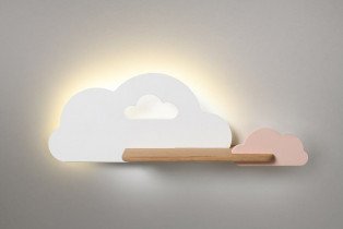 Candellux - Otroška luč Cloud s stikalom 5W LED 4000K IQ White/Pink