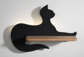 Candellux - Otroška luč Cat s stikalom 5W LED IQ Black