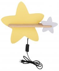Candellux - Otroška luč Zvezda s stikalom 5W LED 4000 IQ Gold/Grey