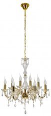 Candellux - Viseča stropna svetilka Maria Teresa 8x40W E14 Gold