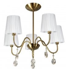 Viseča stropna svetilka Sorento 5x40W E14 Patina/White