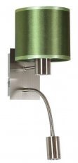 Stenska svetilka Sylwana1x40W LED Satin Nickel/Green Dark 