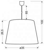 Candellux - Viseča stropna svetilka Atino-2 35cm 1x60W E27 Gold