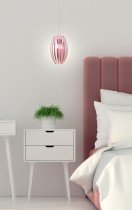 Candellux - Viseča stropna svetilka Abuko 1x60W E27 Pink Small 