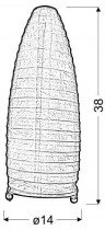 Candellux - Namizna svetilka Papirus 1x40W E14 Orange