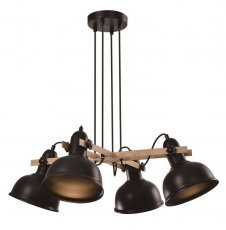 Candellux - Viseča stropna svetilka Reno 4x40W E27 Black
